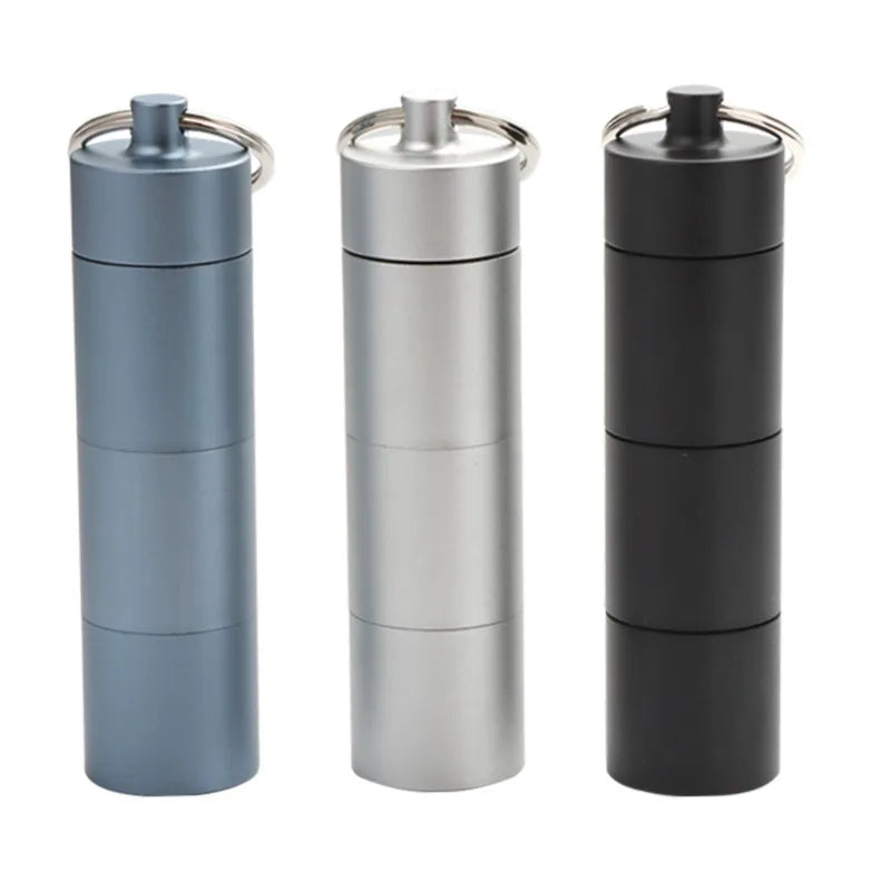 Waterproof Aluminum 3-Layer Pill Container | Outdoor Travel Box