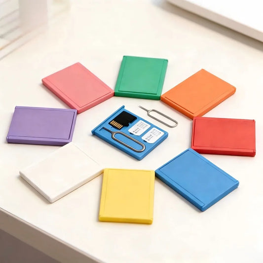 SIM Card Storage Box, Portable Secure Storage Of Mobile Phone Memory Cards,2-Slots-SIM Card+1-Slots-Cards-Pin+1-Slot TF-Card Peaceful Pleasures Health and Wellness