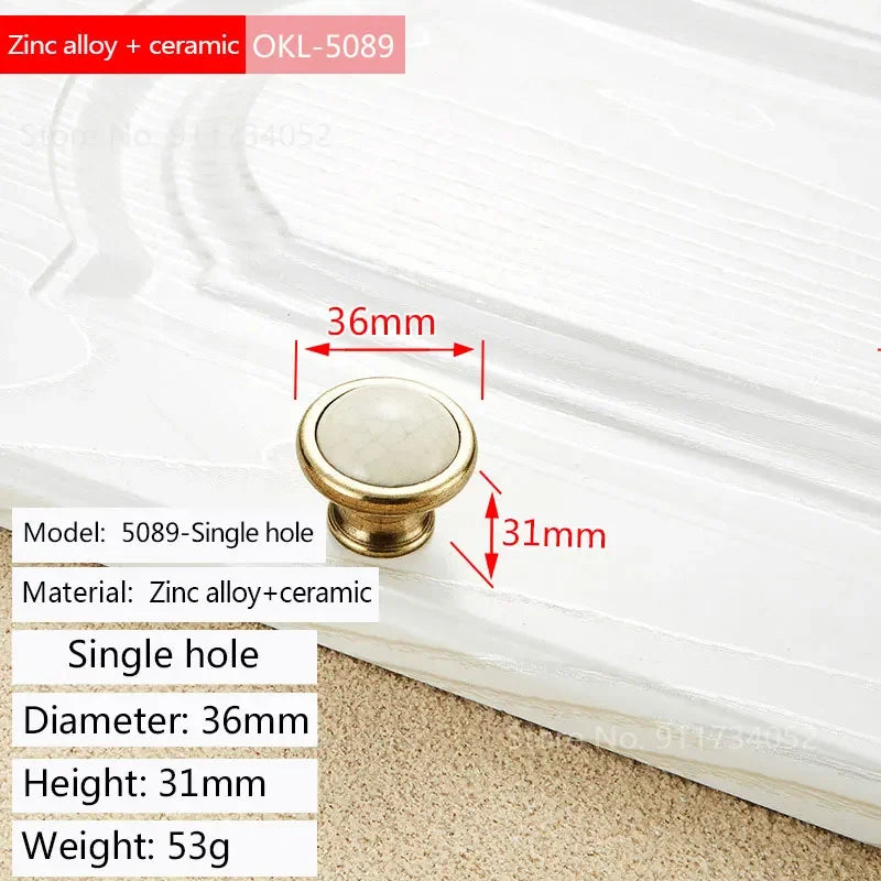 Retro European Bronze Cabinet Drawer Handles & Knobs | Zinc Alloy