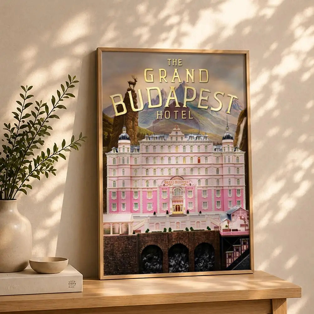 Movie T-The Grand Budapest HotelS Poster HD Self Adhesive Waterproof Wall Art Ideal for Home Office Dorm Bedroom Great Gift Peaceful Pleasures Health and Wellness White7 50X70cmNoframe