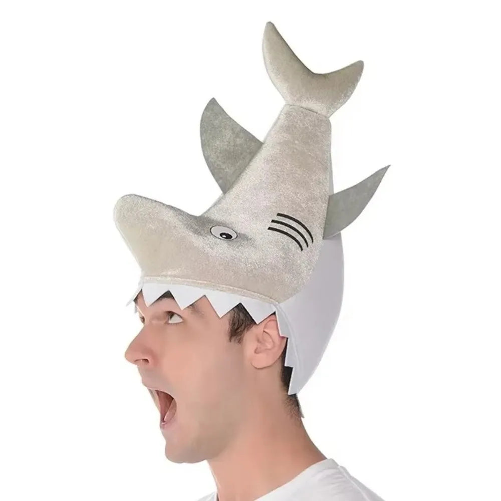 Funny Shark Head Cover Hat | Unisex Halloween Party Costume