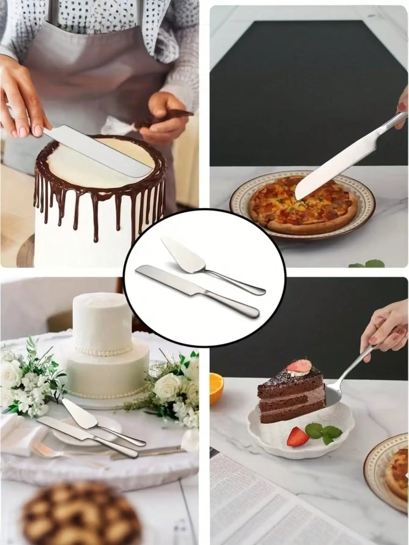 Personalized Engraved Stainless Steel Cake Serving Set | Wedding Gift
