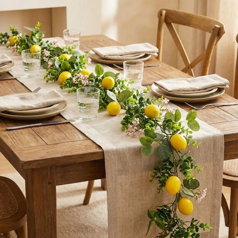 Artificial Lemon Vine Branch 200CM – Realistic Silk Faux Decor