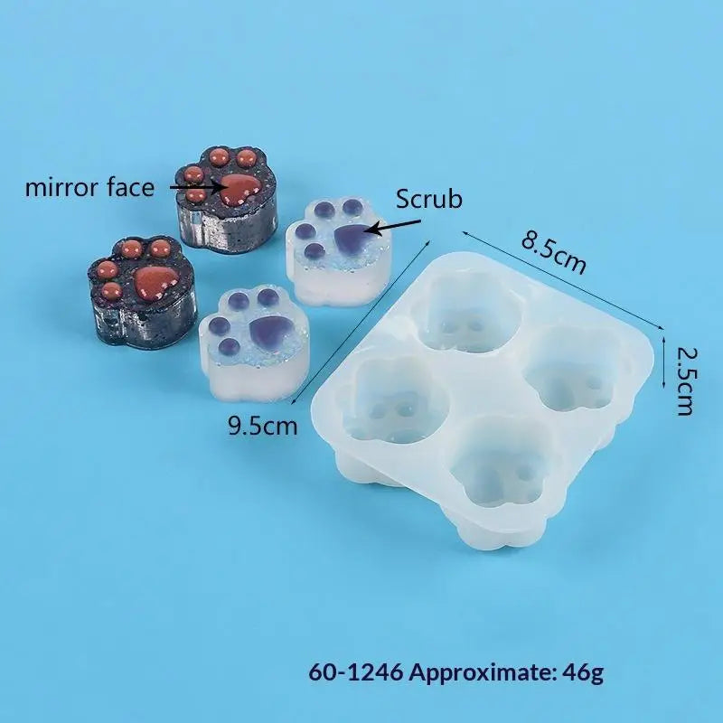 Cute Pet Paw Silicone Mold – DIY Candle Soap Chocolate Baking