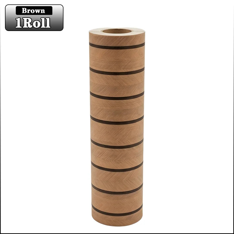 Peel & Stick Wallpaper Brown Grid Faux Plaid Waterproof PVC