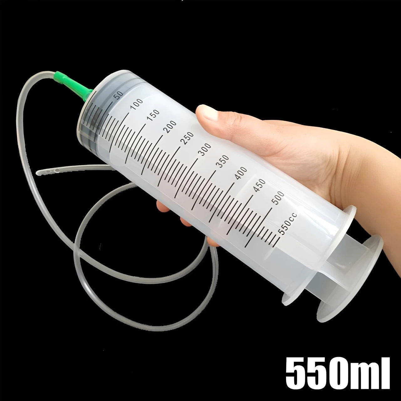Large Plastic Syringe with 1m Hose | 100/300/500ml Dispenser