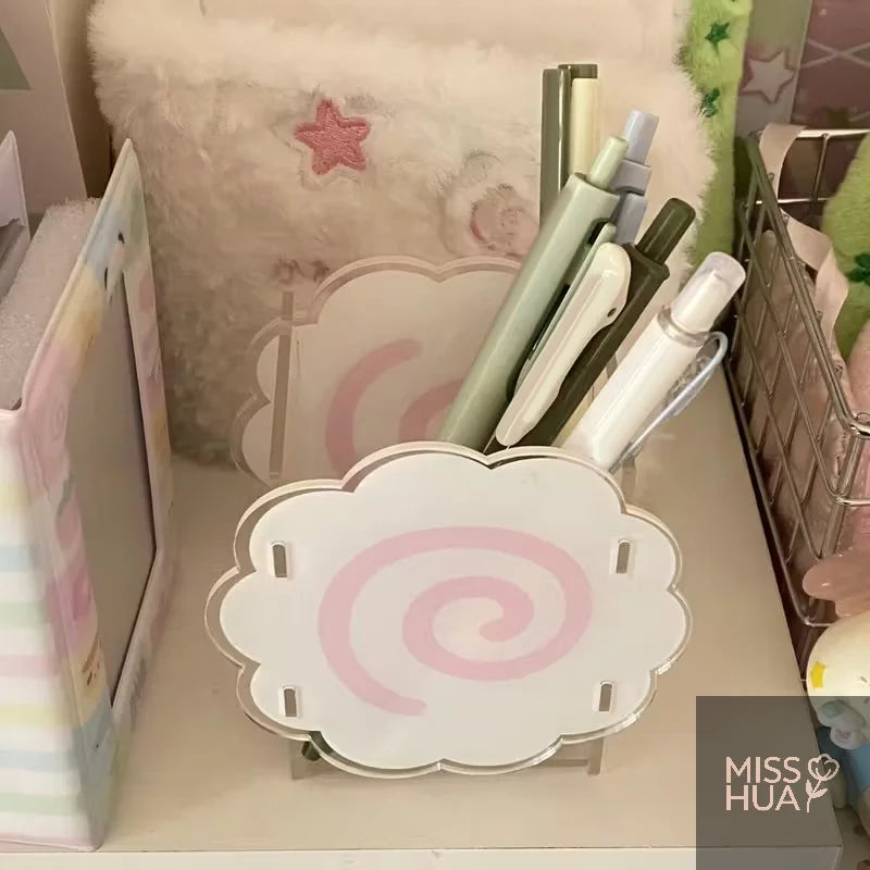 Acrylic Cloud Pen Holder | Large Capacity Desk Organizer