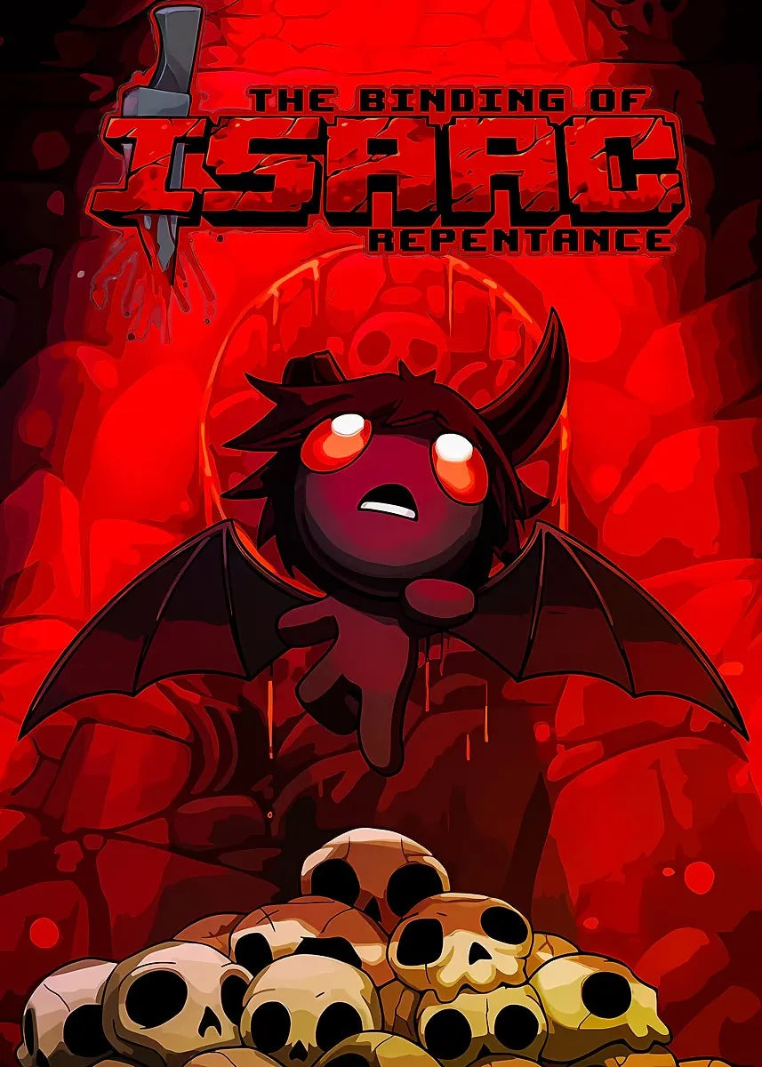 Binding of Isaac Canvas Wall Art | Roguelike Game Poster Print
