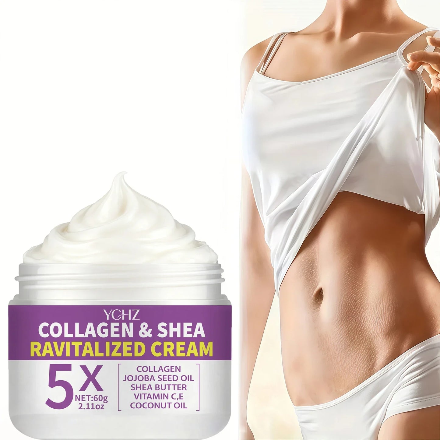 Collagen Firming Cream | Jojoba Oil, Vitamin C & E, Coconut Oil