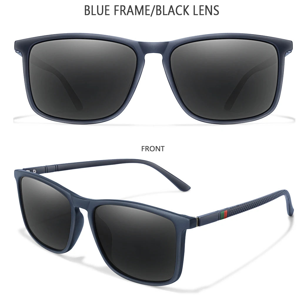 Luxury Square Vintage Polarized Sunglasses – UV400 Protection for Cycling, Driving, Fishing & Travel – Unisex