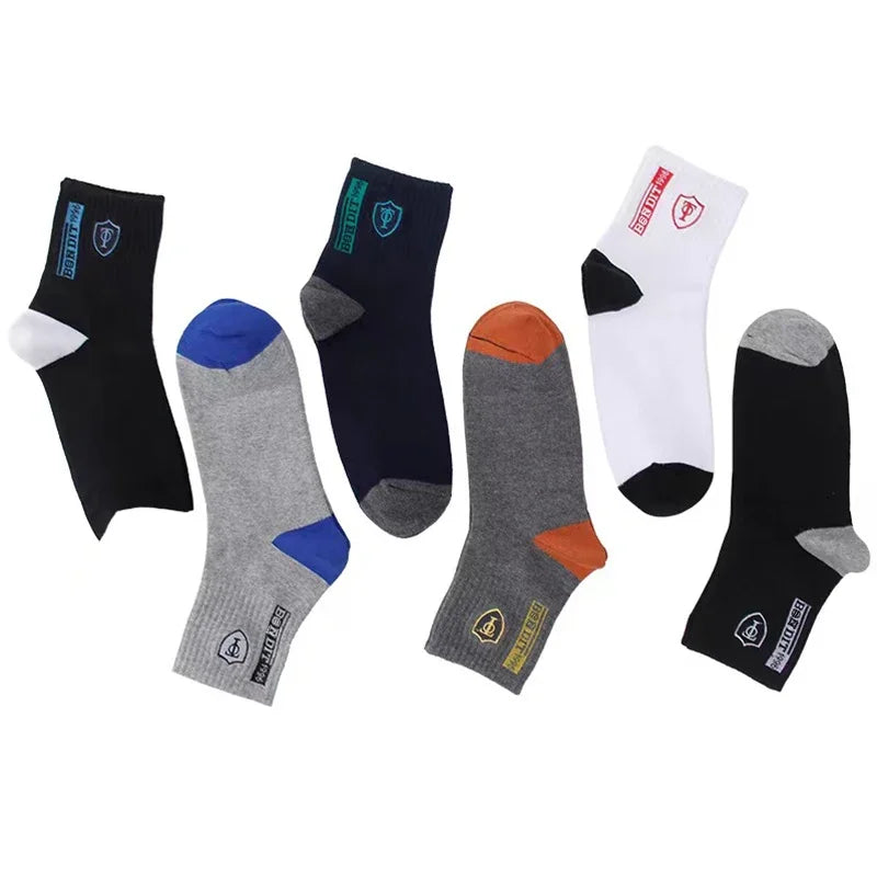 5 Pairs Men’s Breathable Bamboo Fiber Sports Socks Anti-Odor Sweat-Absorbing Business Crew Stockings Suitable for All Seasons Peaceful Pleasures Health and Wellness