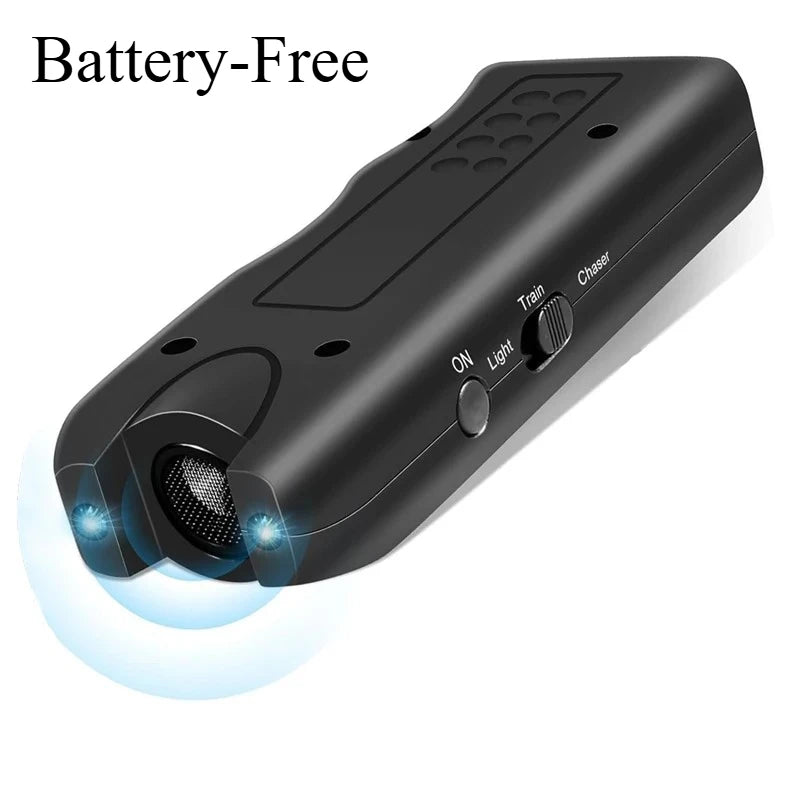Rechargeable Ultrasonic Anti Barking Device Dog Bark Deterrent Training Repellent with LED Light Peaceful Pleasures Health and Wellness Black