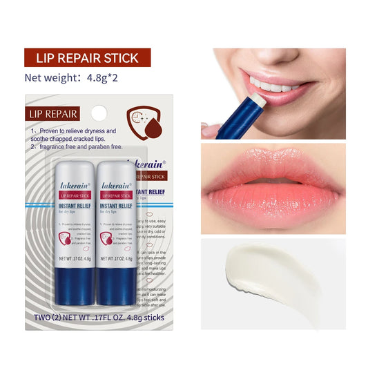 2pcs/Lot Moisturizing Lip Repair Stick Instant Relief For Dry Lips Lip Balm Paraben Free Lip Care Product Lipstick Base Cream Peaceful Pleasures Health and Wellness