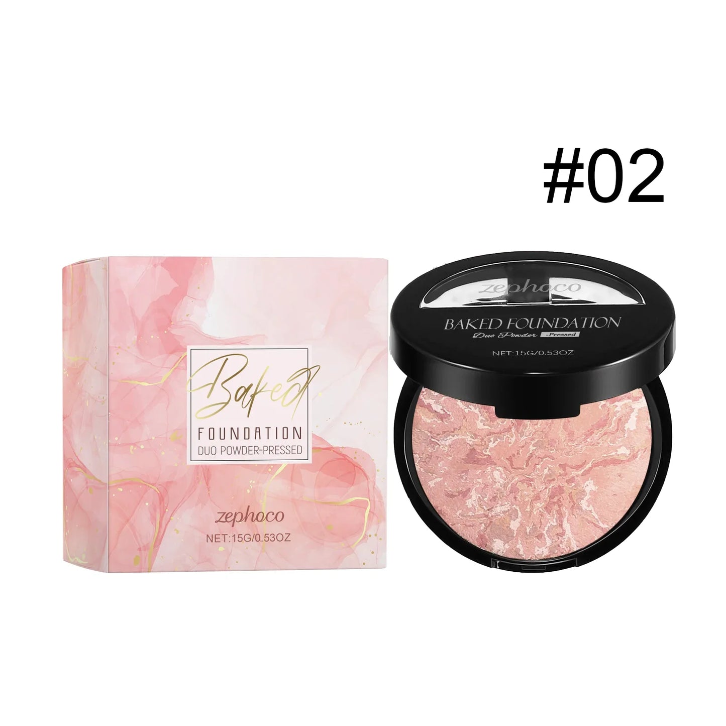 Zephoco Matte Baked Powder Foundation – Oil Control & Colour Correct
