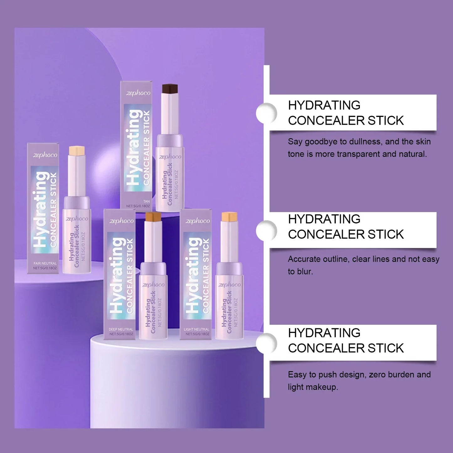 Contour Concealer Stick – 3D Nose Shadow & Smooth Coverage