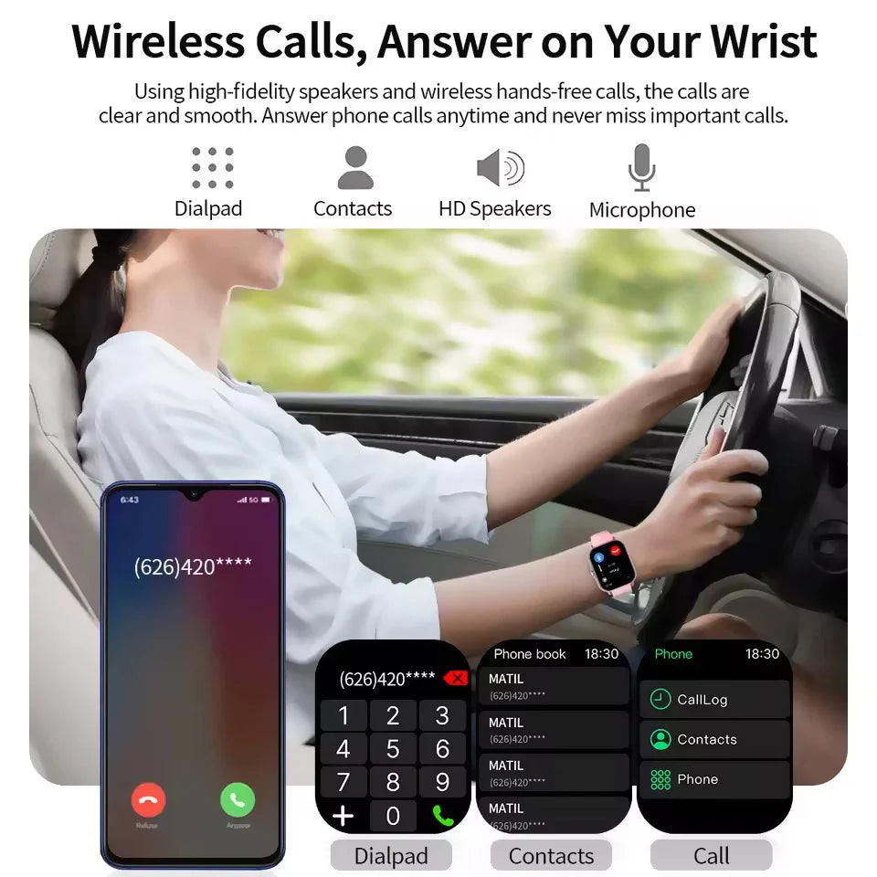 Ola Esporte Smart Watch 1.83" Bluetooth Fitness Tracker Watch