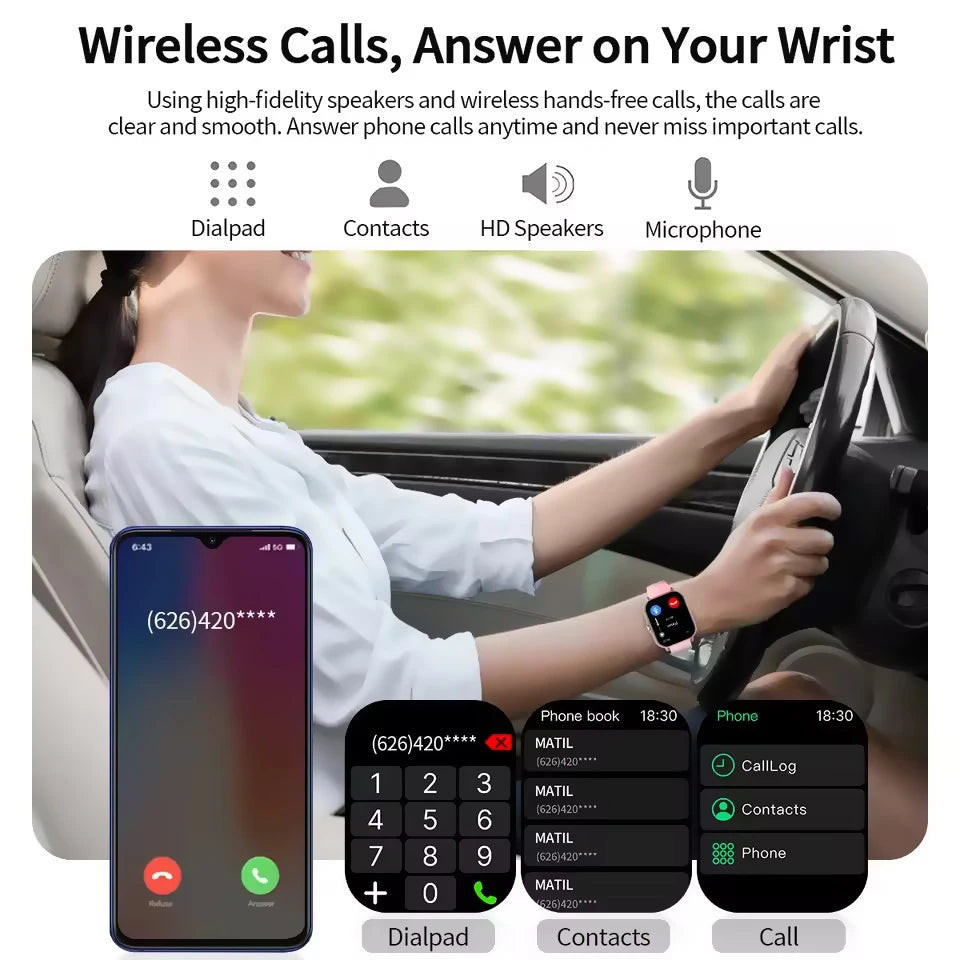 Ola Esporte Smart Watch 1.83" Bluetooth Fitness Tracker
