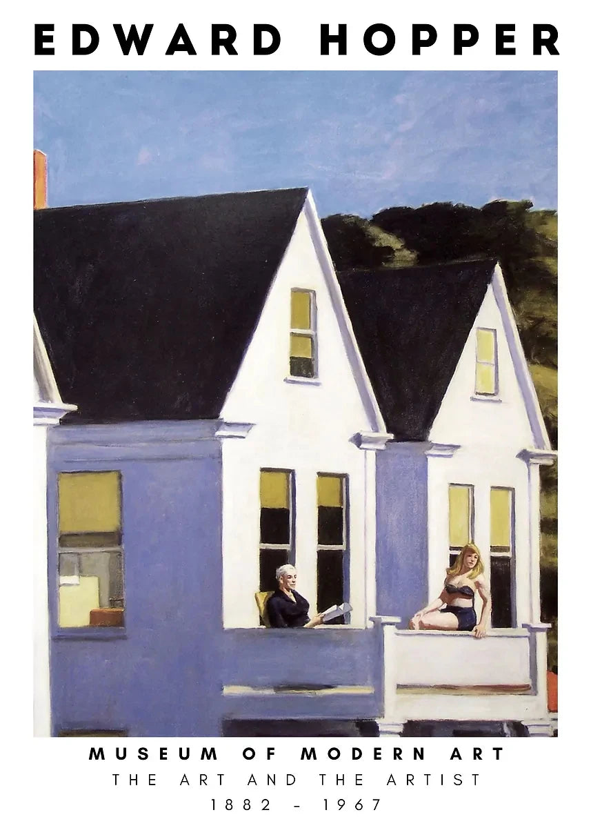 Edward Hopper Museum Exhibition Abstract Posters and Prints Canvas Painting Wall Art Picture for Living Room Home Decor Cuadros Peaceful Pleasures Health and Wellness DM89-14 30x40cm Unframed