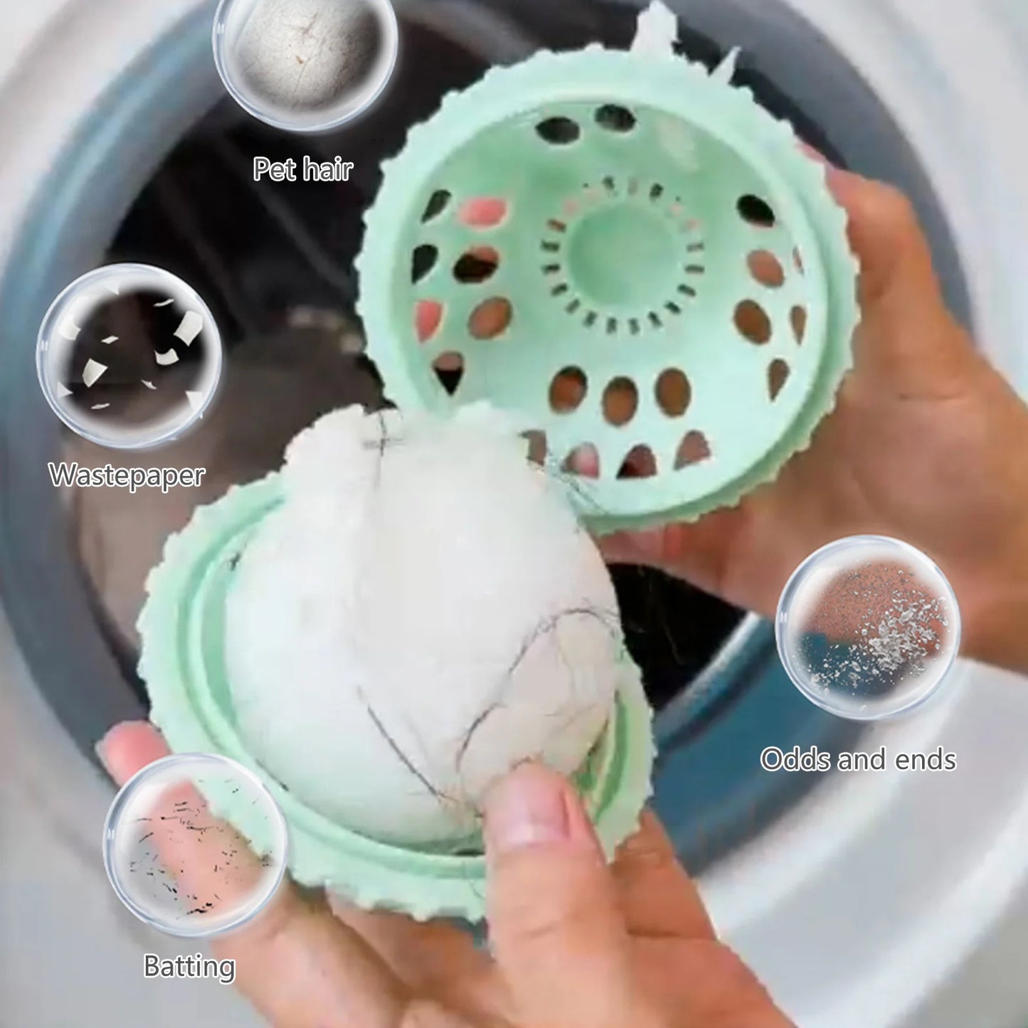 Laundry Ball For Washing Machine Anti Tangling Drum Cleaner Stain Remover Washing Ball Durable Friendly Material Compatible With Peaceful Pleasures Health and Wellness