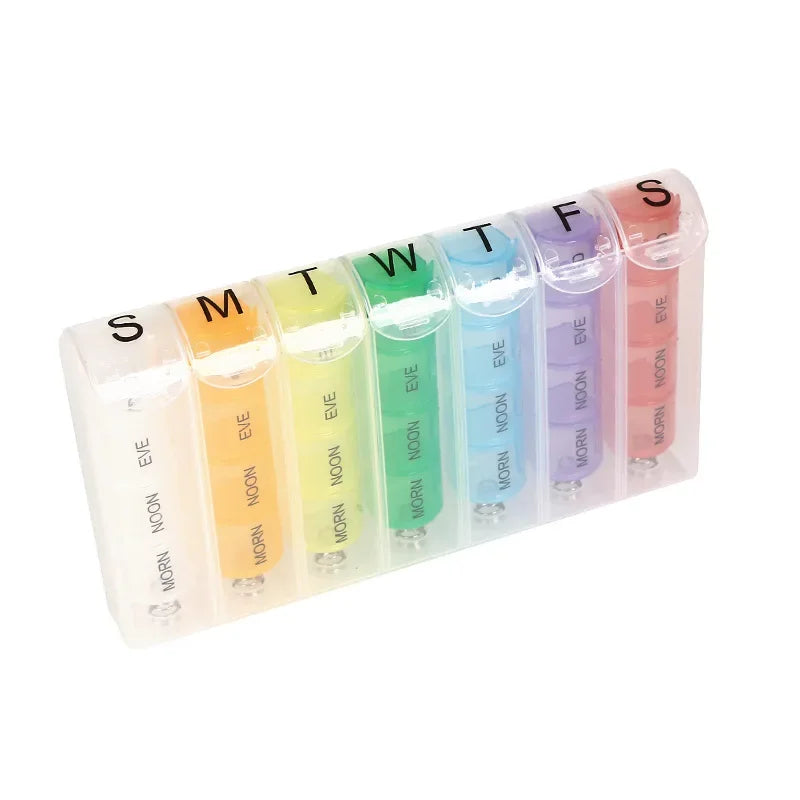 Portable Travel Pill Box 7 Days 28 Grids 4 Times A Day Pills Case Organizer Storage Container Tablets Vitamin Medicine Fish Oils Peaceful Pleasures Health and Wellness NO.1