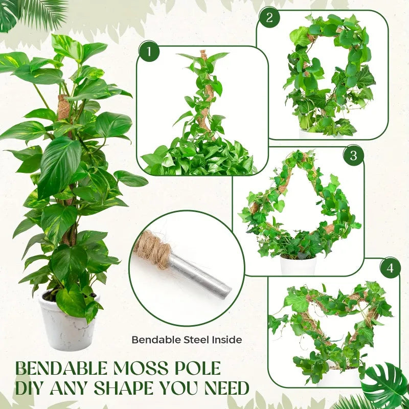 Bendable Coco Coir Moss Pole for Monstera & Climbing Plants