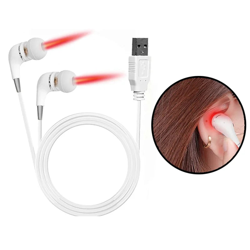 650nm Red Light Ear Therapy Device | USB Ear Care Massager