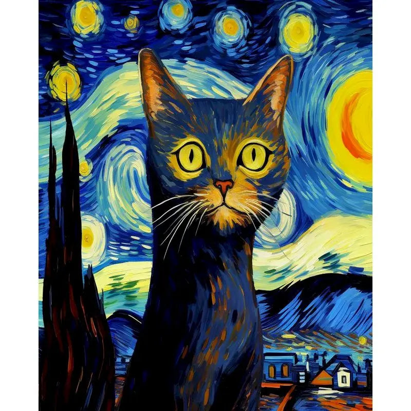 Van Gogh Sky Paint by Numbers Kit | 60x75cm Canvas Art Paint by Numbers Kit Peaceful Pleasures Health and Wellness