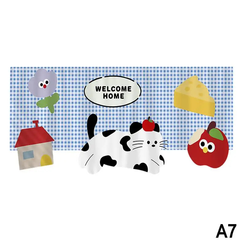 Cartoon Door Curtain – No-Drill Self-Adhesive Privacy Curtain Door Curtain Peaceful Pleasures Health and Wellness A7