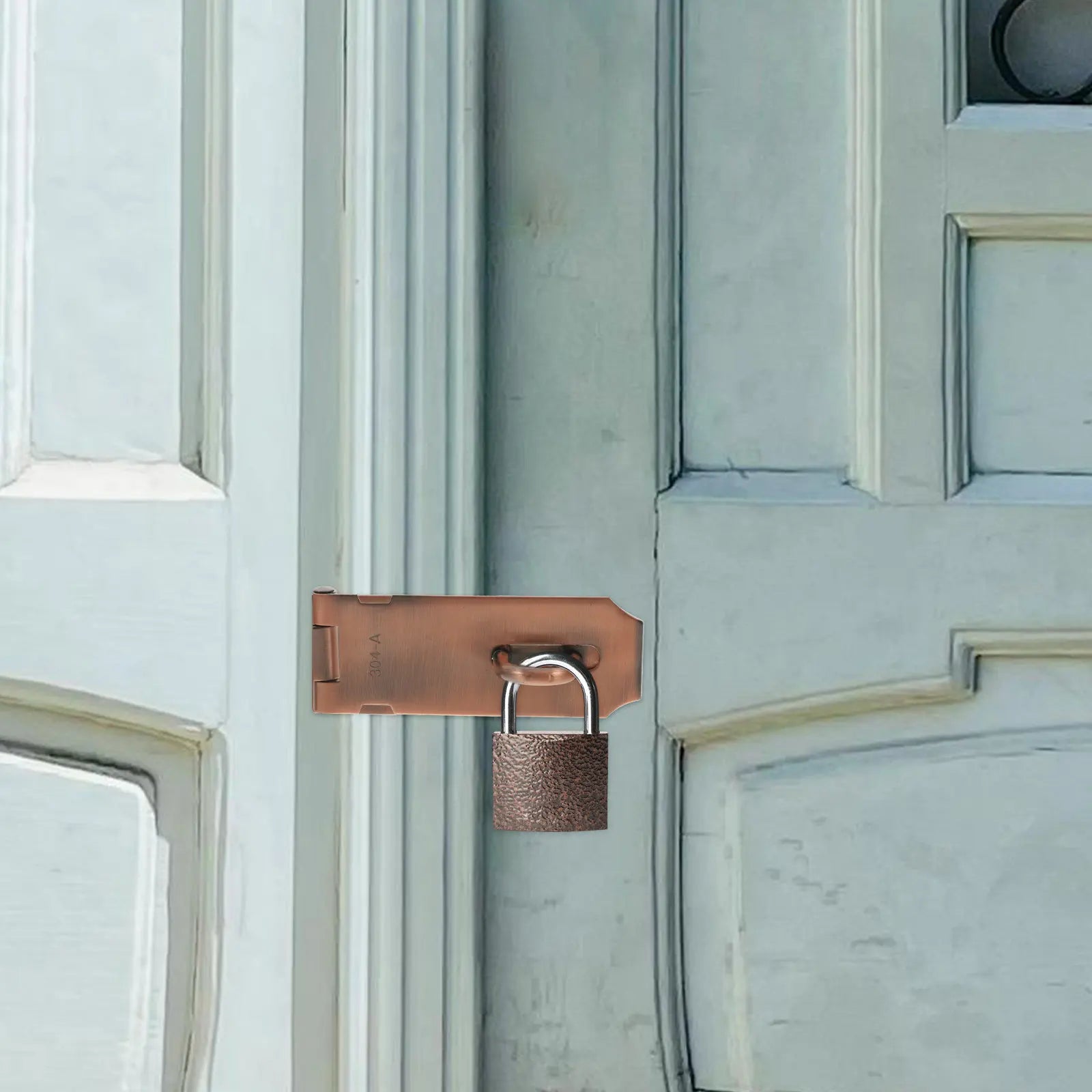 Heavy Duty Stainless Steel Lock Hasp Secure Latch for Shed Cabinet Gate Barn Door Outdoor Indoor Use Strong Door Lock Hardware Peaceful Pleasures Health and Wellness