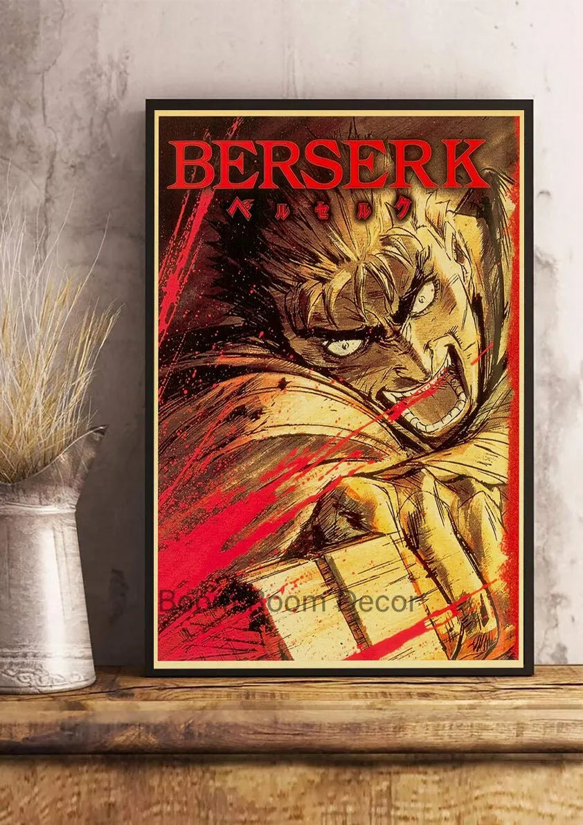 Berserk Anime Canvas Wall Art Retro Poster | Home Décor