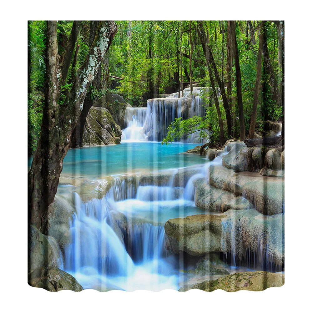 180-230cm Shower Curtains Waterproof Heavy Duty Thick Fabric Bath Curtain for Hotel Bathroom Bathtub Solid White Private Cover Peaceful Pleasures Health and Wellness Printed style F 180x180cm