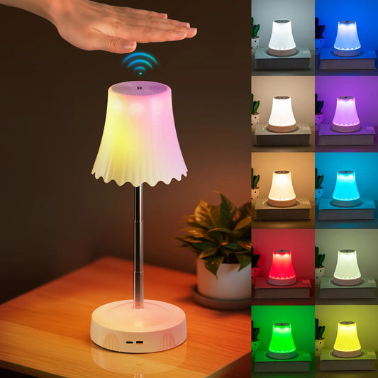 GGbingo Strectchable RGB LED Night Lamp Hand Gesture Sensor Creative Night Light Dorm Room Bedside Lamp USB Charging 2600mah Peaceful Pleasures Health and Wellness