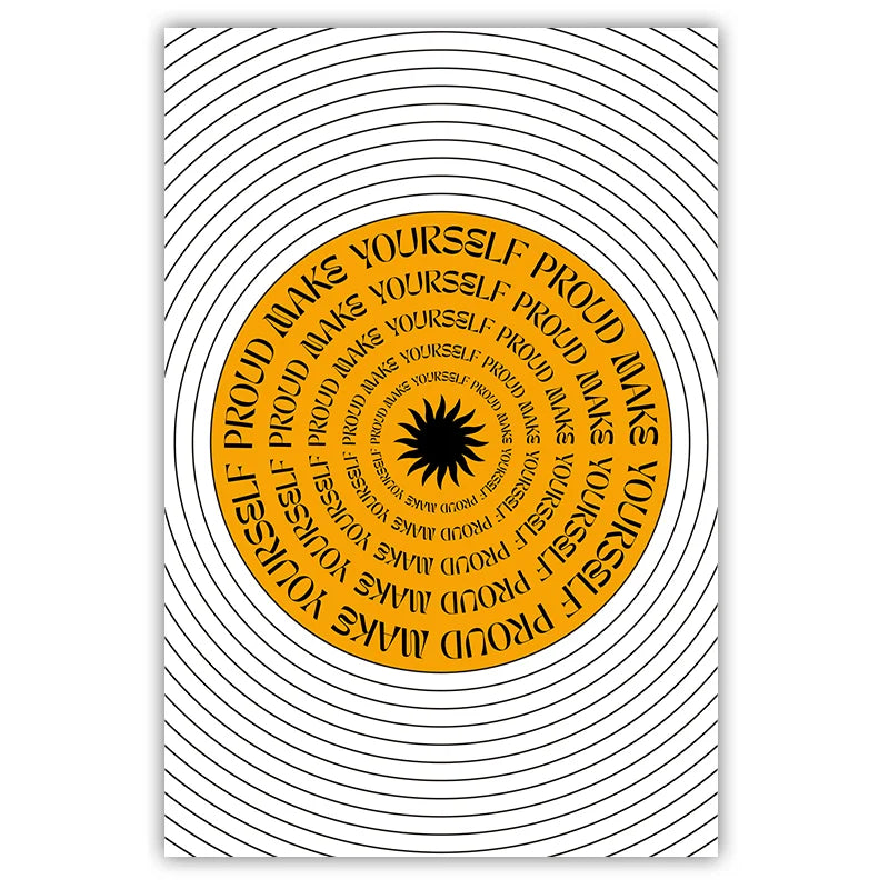 Boho Abstract Inspirational Quote Canvas Wall Art | Nordic Spiral Canvas Wall Art Peaceful Pleasures Health and Wellness 02 15x20cm No Frame China Mainland