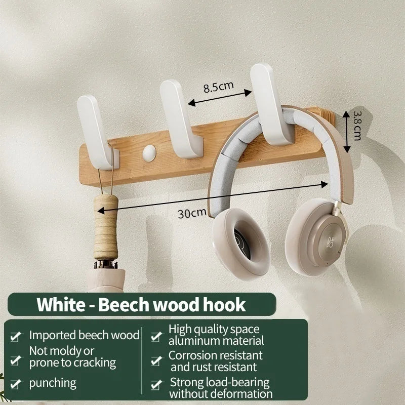 Black Walnut Wood Wall Hook | Entryway Coat & Clothes Hook