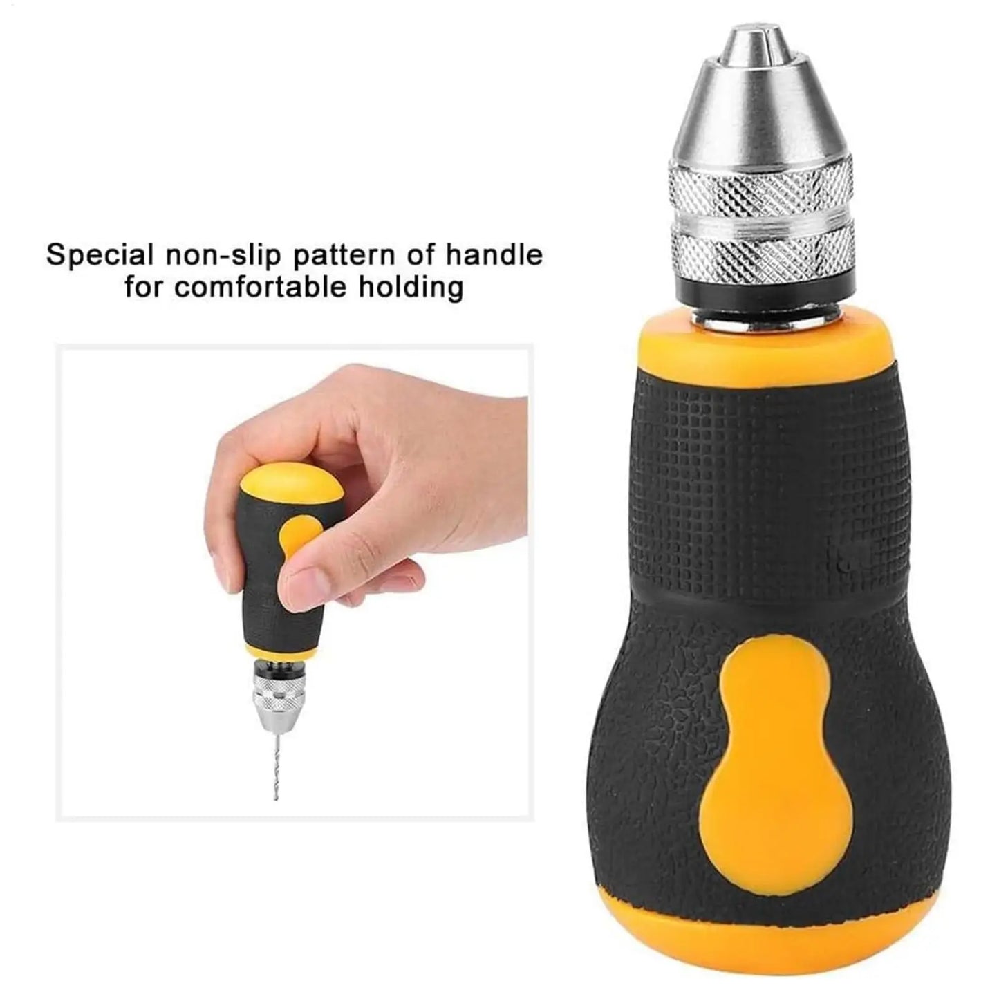 Mini Hand Drill Set – 10 Twist Bits for Jewelry & DIY Craft