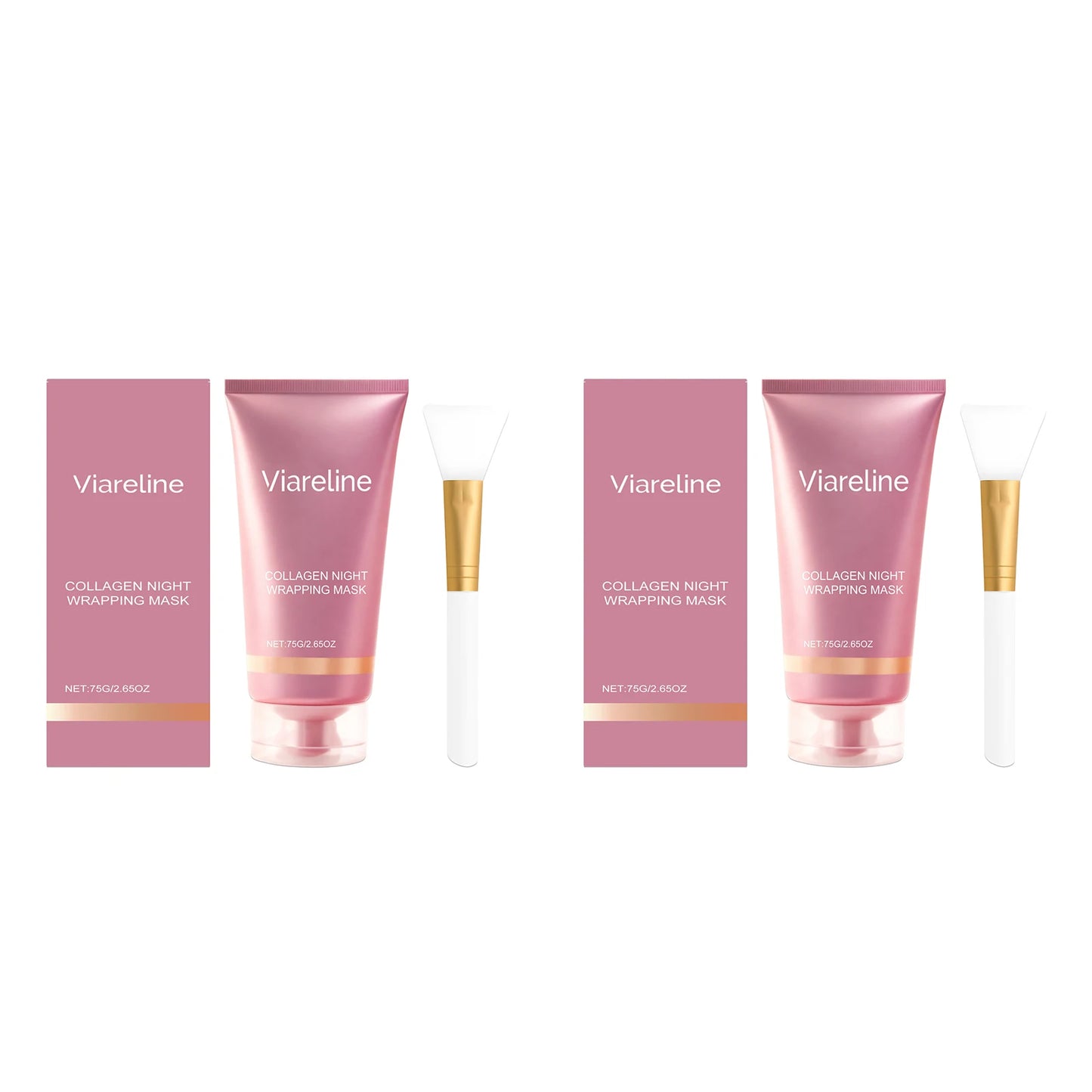 Collagen Facial Mask Brightening Moisturizing Firming Fade Fine Lines Improve Dullness Smoothing Glowing Wrapping Peel-Off Mask Peaceful Pleasures Health and Wellness 150g boxed