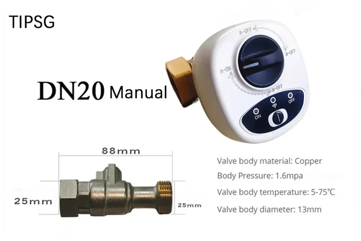 Smart WiFi Water & Gas Valve – App & Voice Control Peaceful Pleasures Health and Wellness EU DN20 Manual