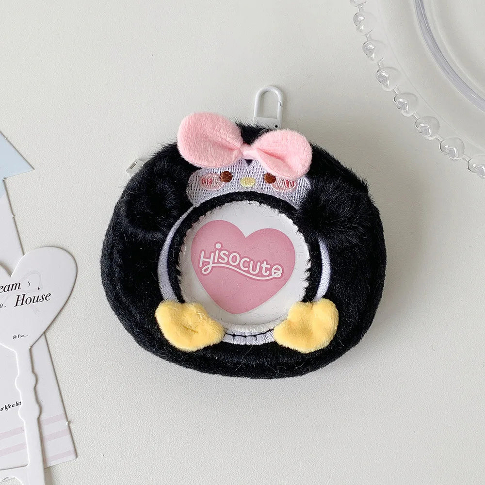 Dopamine Plush Badge Bag Mini Wallet Protective Cover Decorative
