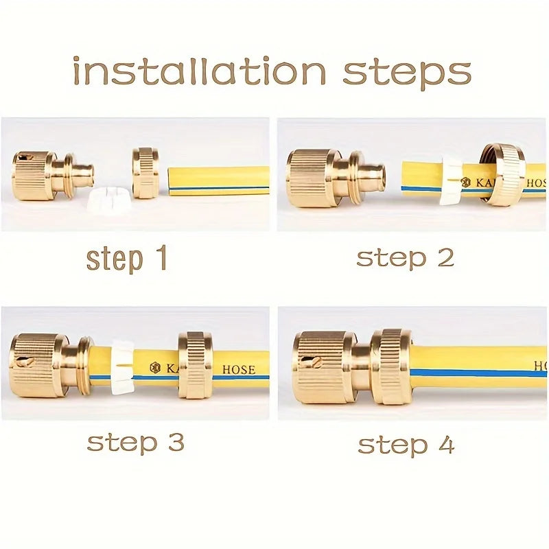 3sets EU Standard Aluminum Hose Connector 1 2'' 3 4'' Tap Fitting 13