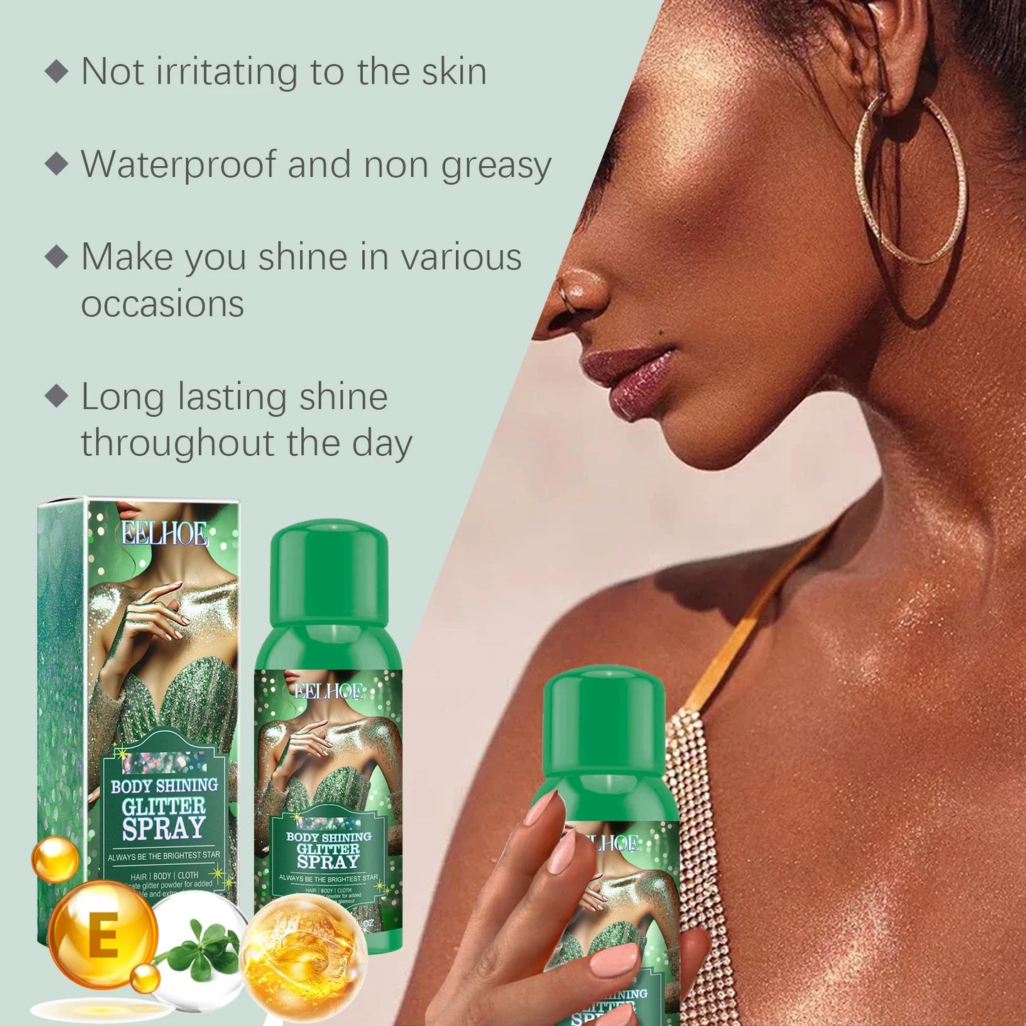 Glitter Highlighter Spray – Hair, Body & Clothes | 100ml