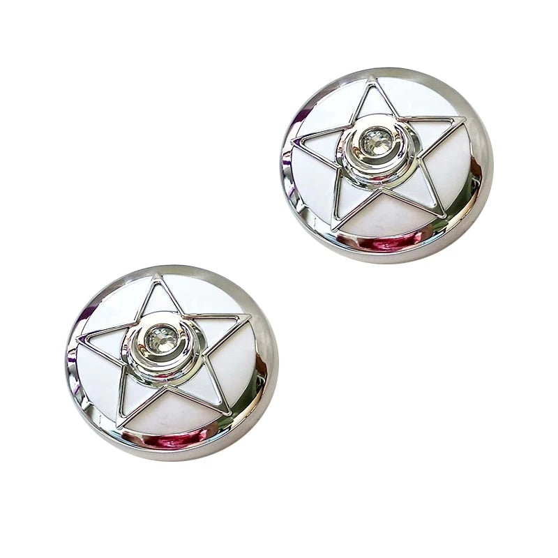 Contact lens travel set, star diamond contact lens case with cleaner, with mirror, tweezers, removal tool, fluid bottle, 2PCS Peaceful Pleasures Health and Wellness 2 Silver