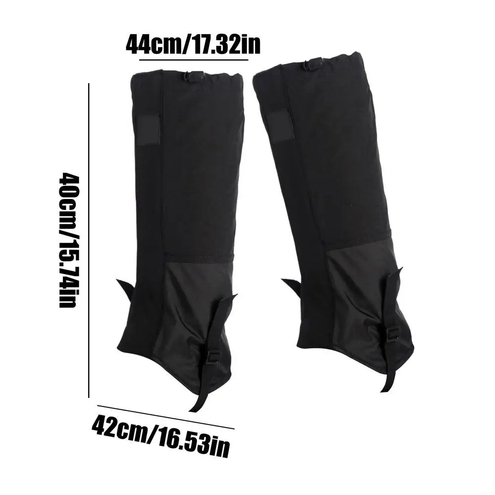 Professional Snake Proof Gaiters Waterproof Leg Guards for Hiking & Hunting Adjustable Protective Gear for Men Women in Outdoor Peaceful Pleasures Health and Wellness Black