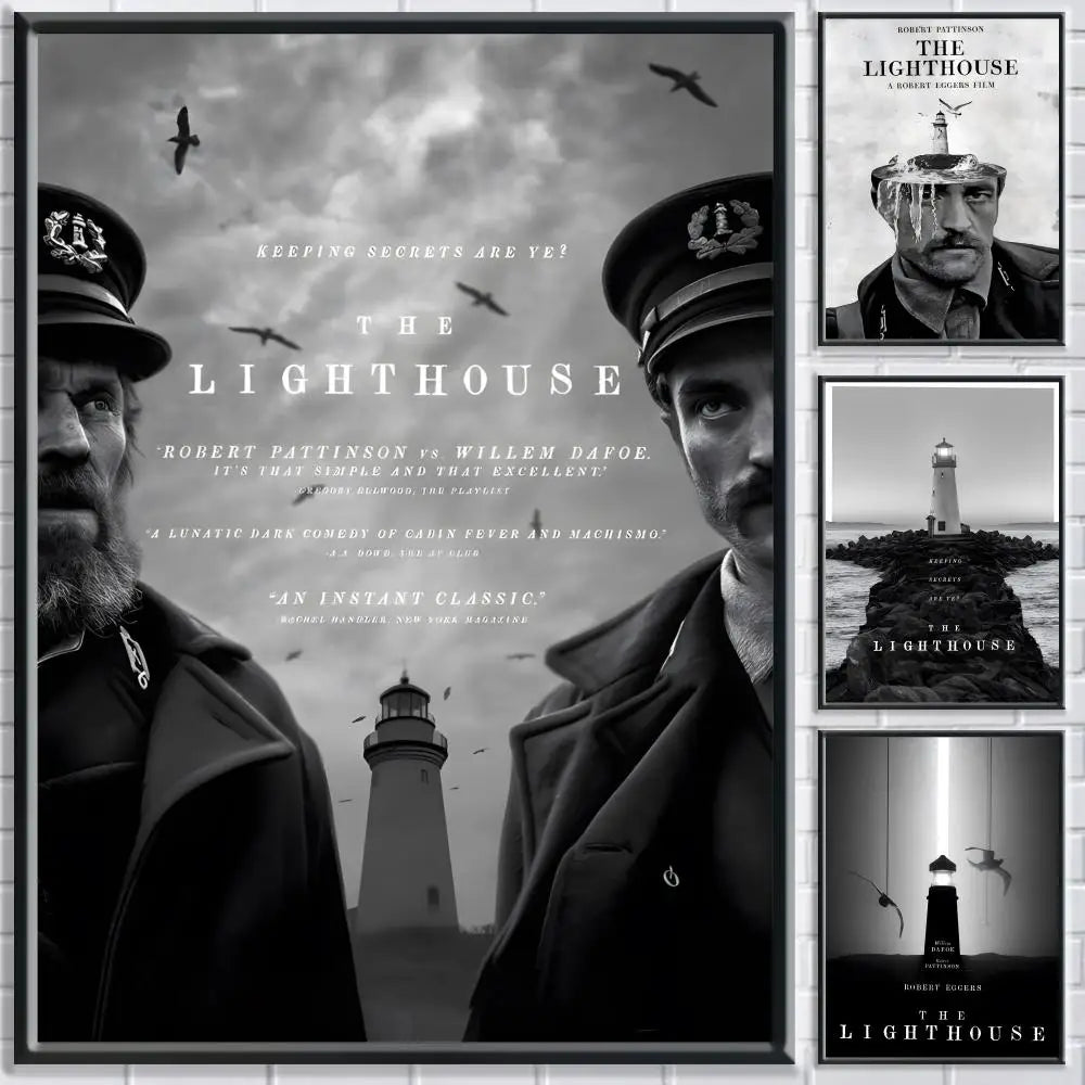 Movie T-The Lighthouse Poster HD Self Adhesive Waterproof Wall Art Ideal for Home Office Dorm Bedroom Great Gift Peaceful Pleasures Health and Wellness