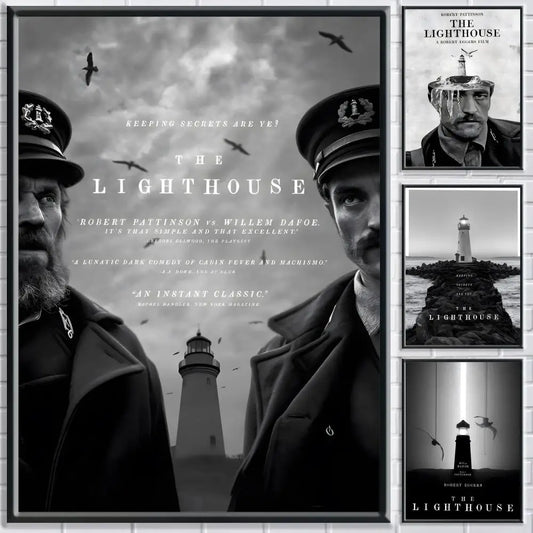 Movie T-The Lighthouse Poster HD Self Adhesive Waterproof Wall Art Ideal for Home Office Dorm Bedroom Great Gift Peaceful Pleasures Health and Wellness