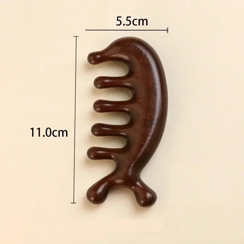 Wooden Scalp Massage Comb | Hair & Scalp Stimulating Tool Scalp Massage Comb Peaceful Pleasures Health and Wellness
