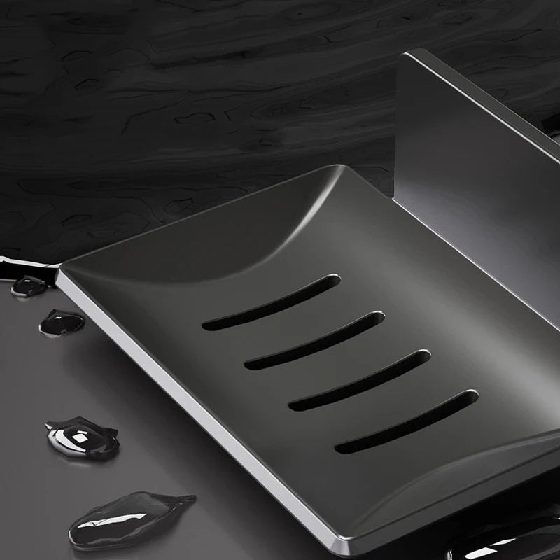 Wall Mounted Soap Dish No Drill – Space Aluminum Holder