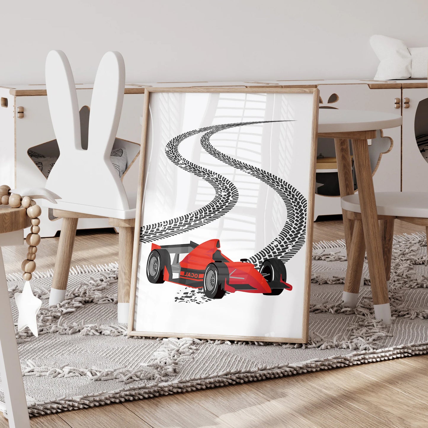 Personalized Formula Racing Canvas Wall Art | Kids Room Decor