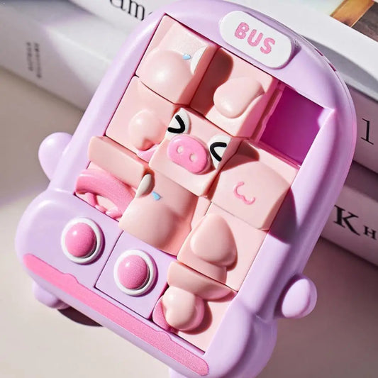 Sliding Puzzle Toy Animal Pattern Slide Block Game Portable Peaceful Pleasures Health and Wellness