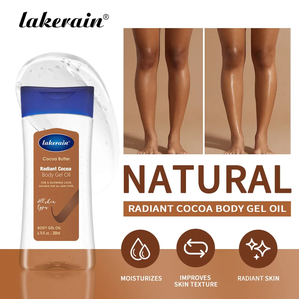 200ml Cocoa Body Oil Gel – Deep Hydration & Radiant Glow