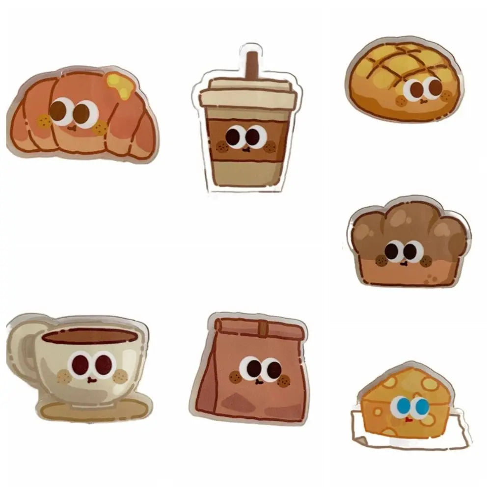 Office Supplies Bread Cute PP Clip Decorative Bookmark Cartoon Memo Clip Paperclip Acrylic Acrylic Paper Clip Desk Organizer Peaceful Pleasures Health and Wellness